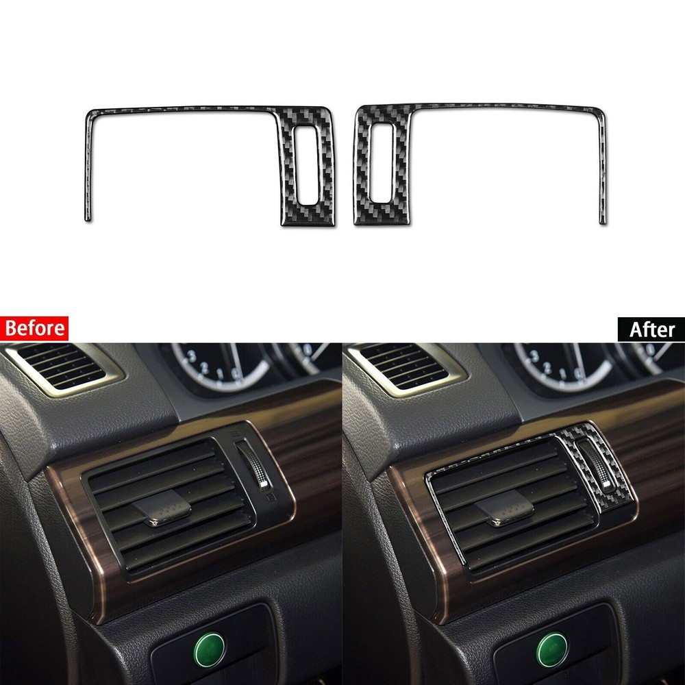 Real Carbon Fiber Side Air Vent Outlet Frame Trim Sticker For Honda Accord 14-17