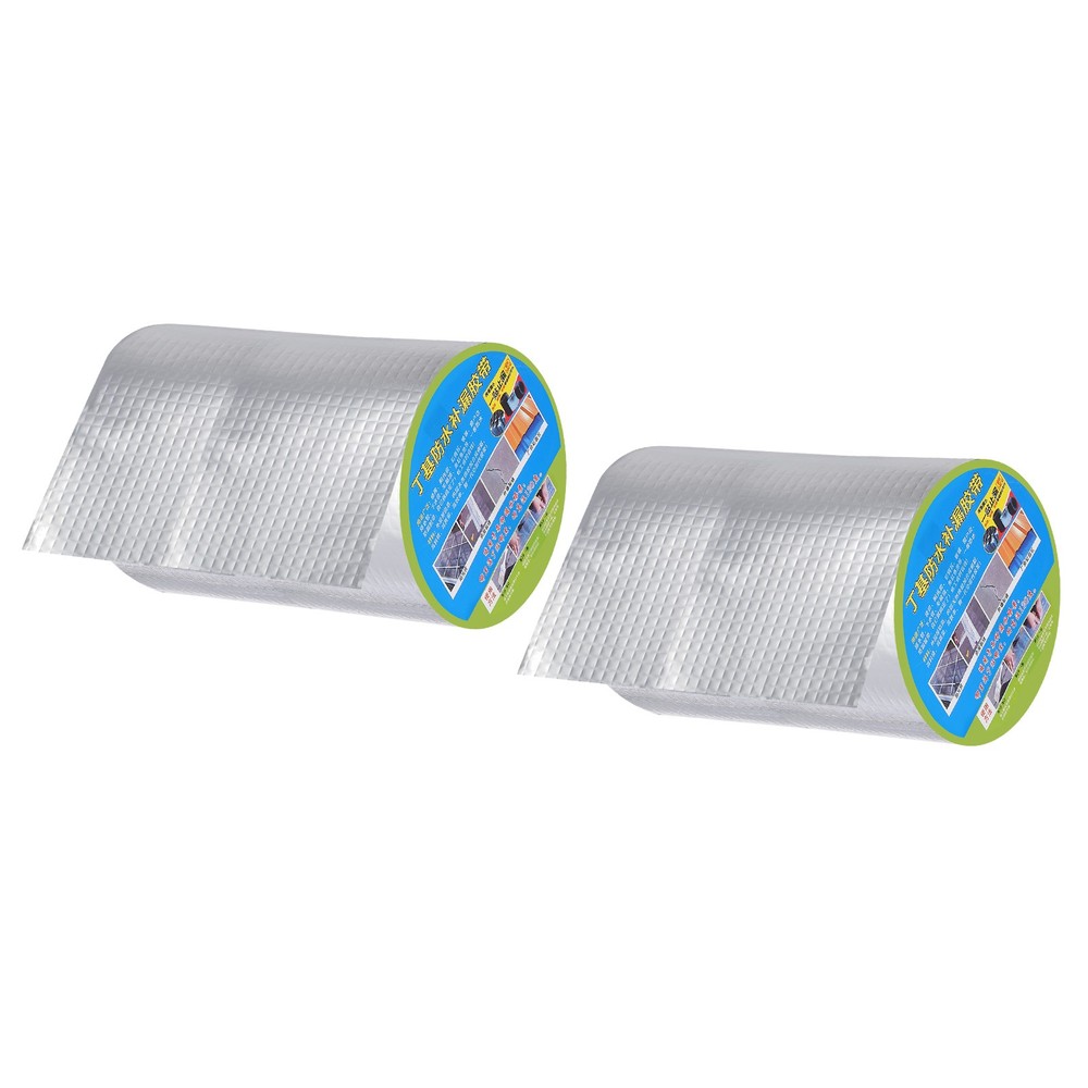 Butyl Tape 8 Inch x 16 Feet Aluminum Foil Tape (Silver, Pack of 2)