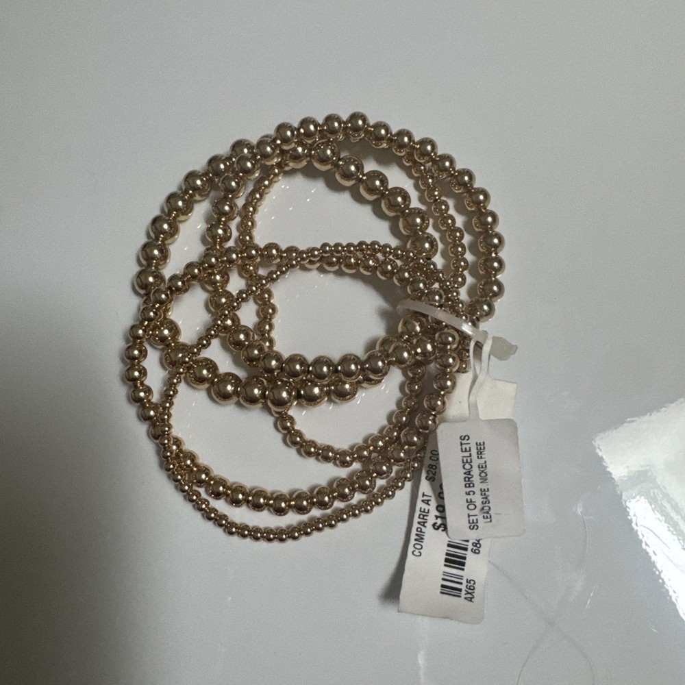 Stretch Gold-Tone Glam Bracelet for Effortless Style