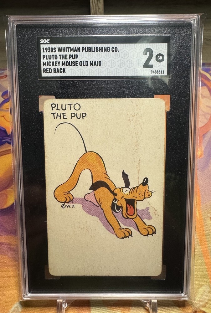 1930 1935 SGC 2 Pluto El Cachorro Whitman Disney Mickey Mouse Old Maid Tarjeta Pop 1
