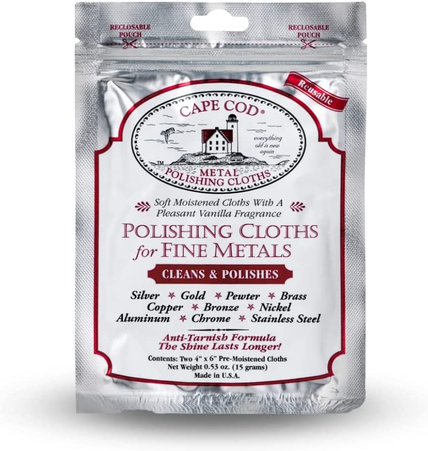 Cape Cod Polishing Cloths for Fine Metal Jewelry and Tarnish Removal