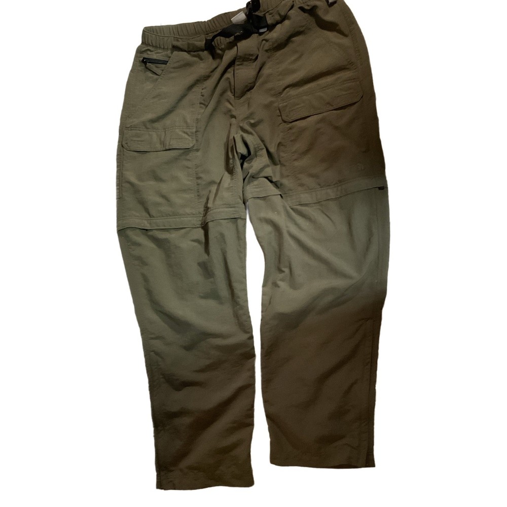 Men's North Face Nylon Hiking Pants XXL 40x32 with Leg Zippers for Camping & Utility