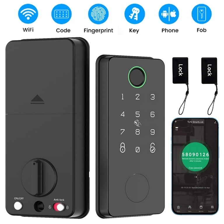 Tuya Smart Lock with Keyless Entry Fingerprint App Control RFID TT Lock