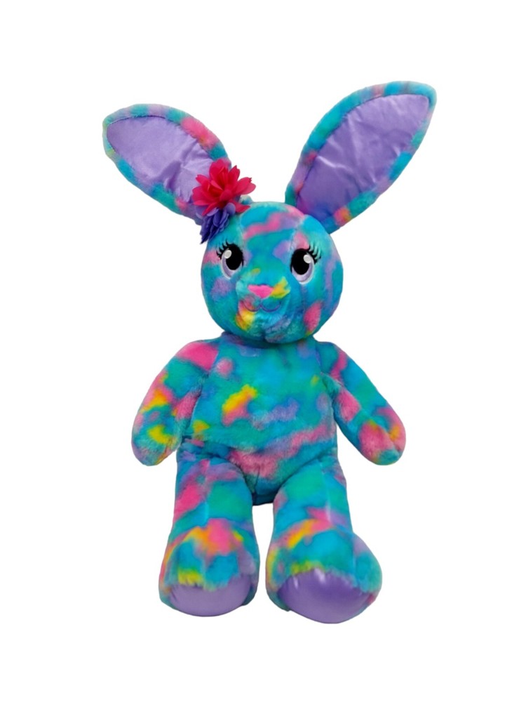 Build A Bear Plush Color Burst Bunny Rabbit Stuffed Easter Pastel Tie Dye 2015