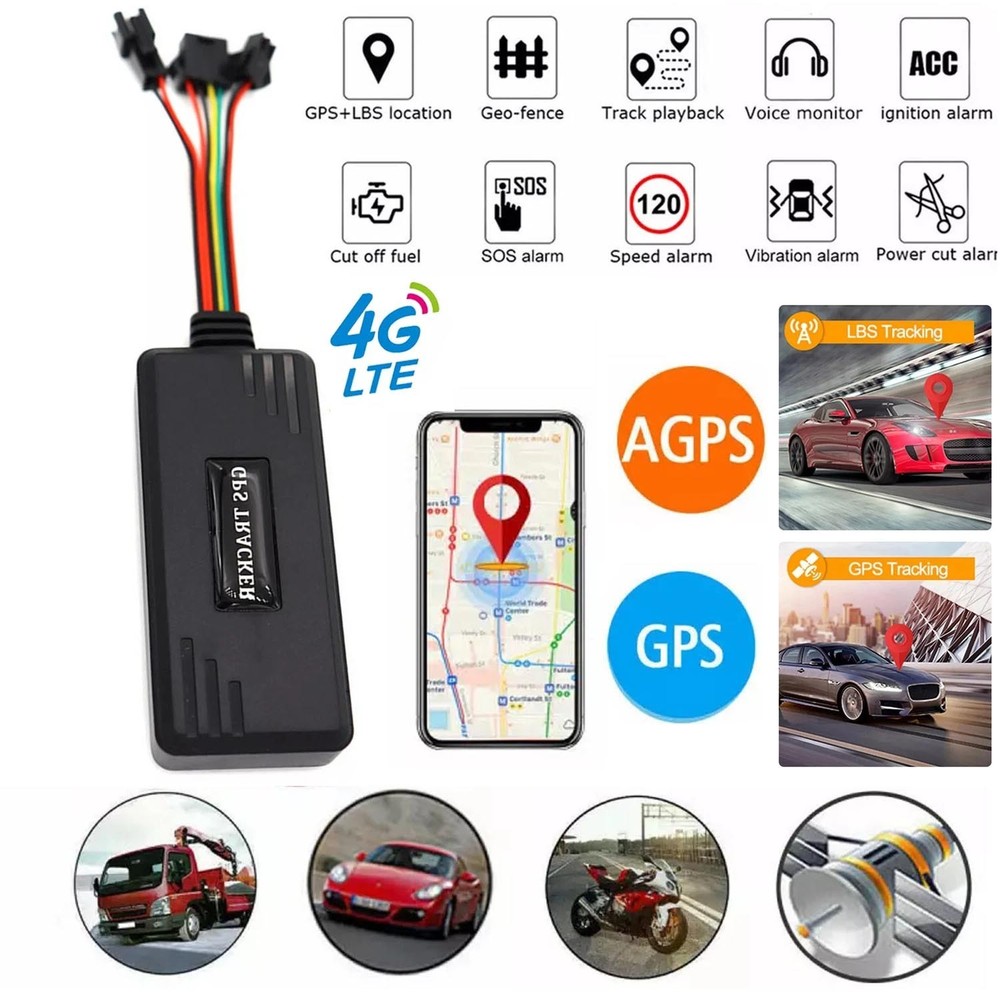 4G Car GPS Tracker with Real-Time Tracking Remote Control Anti-Theft Device