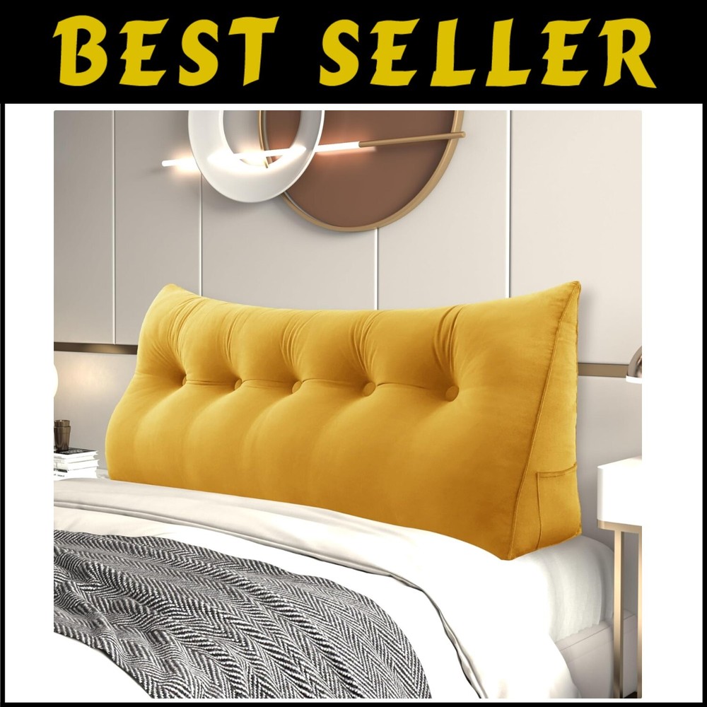 Luxury Velvet Wedge Pillow - Ergonomic Backrest Headboard Support