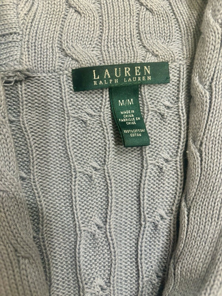 Lauren Ralph Lauren Cable Knit Cardigan Womens Size M