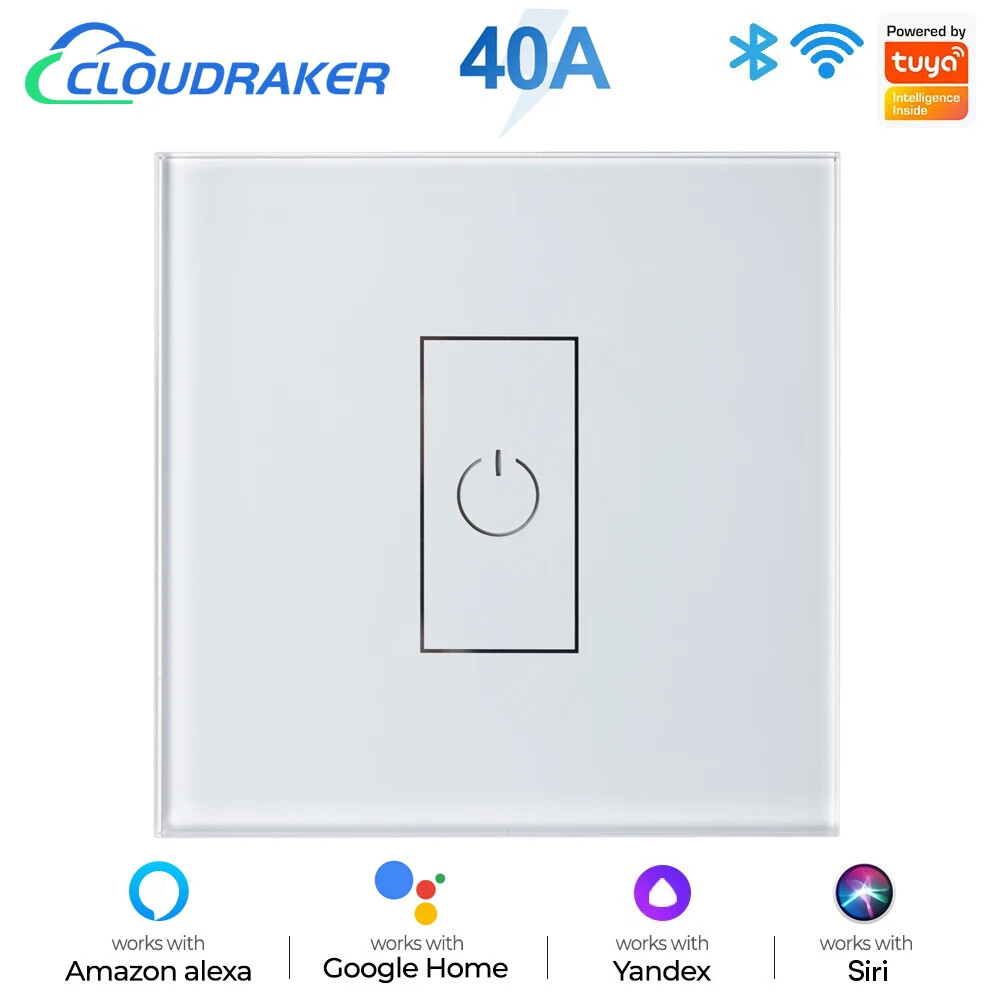 Tuya Smart WiFi 40A High Power Switch for Boiler AC App Control