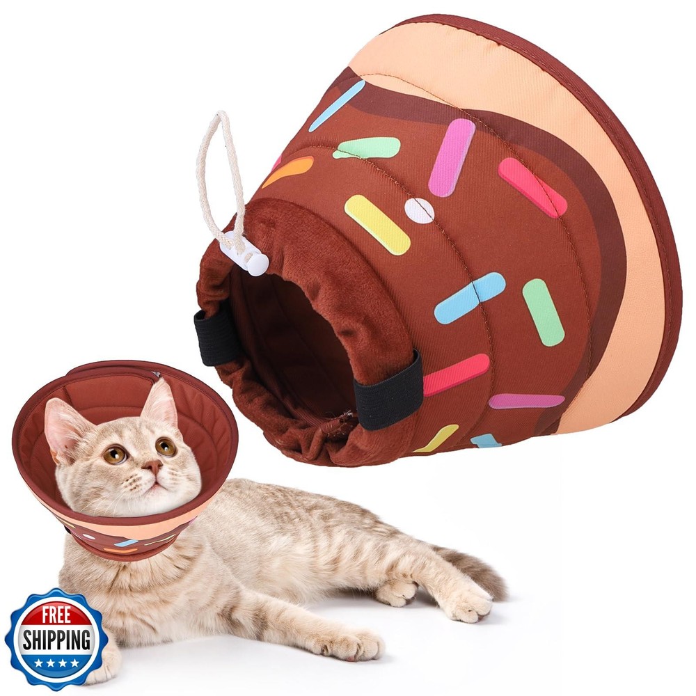 KOOLTAIL Cat Cone Collar Soft, Adjustable Cat Cones to Stop Licking, Foldable