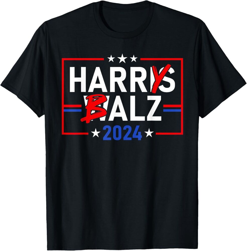 Funny Harris Walz 24 Harry Balz 2024 Meme Democratics Vote Unisex T-Shirt