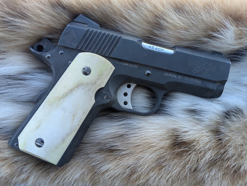 1911 Officer's Model Grips Colt Rock Island Compact Moose Antler Stag USA Made