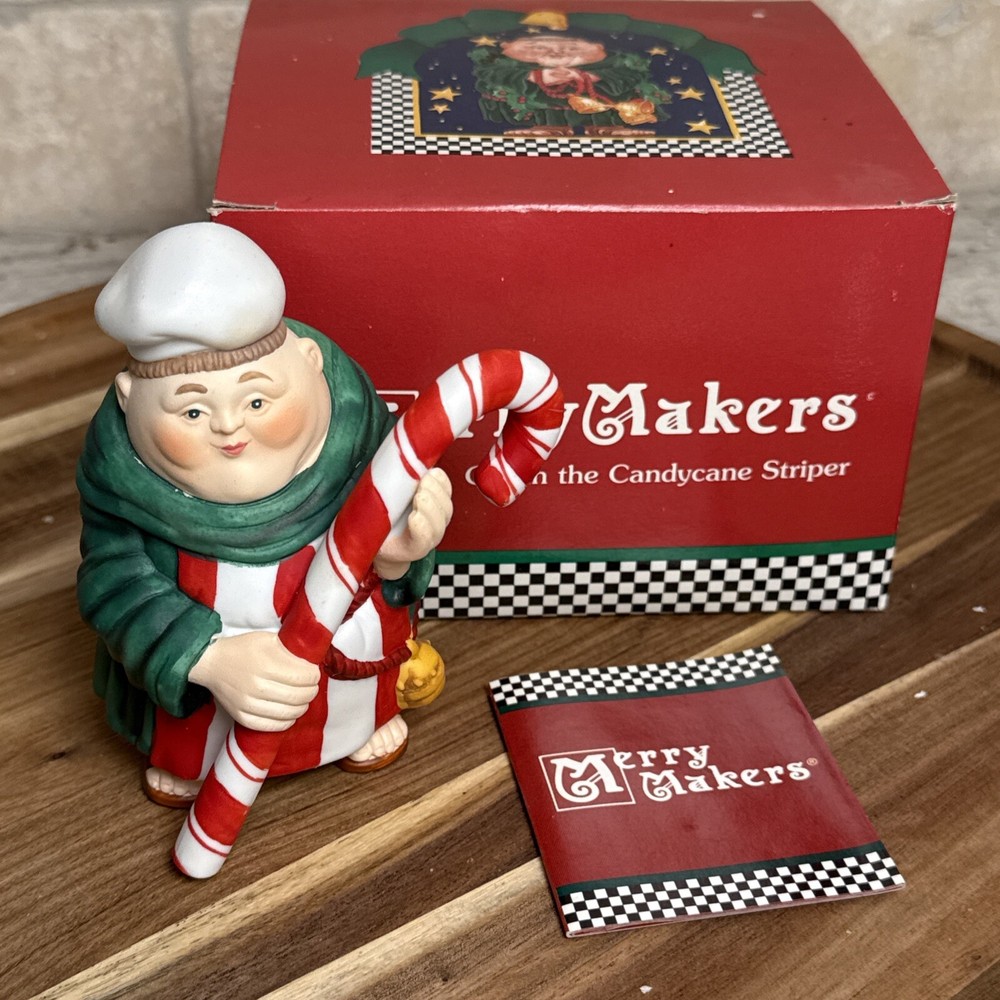 Dept 56 Calvin The Candy Cane Striper Merry Makers Figurine In Original Box VTG
