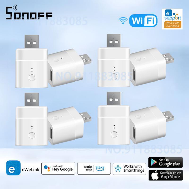 SONOFF Micro 5V USB Adapter Wifi Socket Smart Timing Charge Plug EWelink App Con