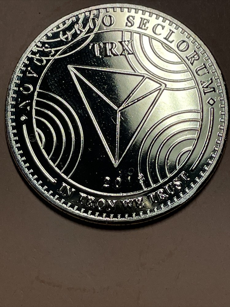 Cryptocurrency  TRON - TRX commemorative medal in Golden color - Crypto Currency-image