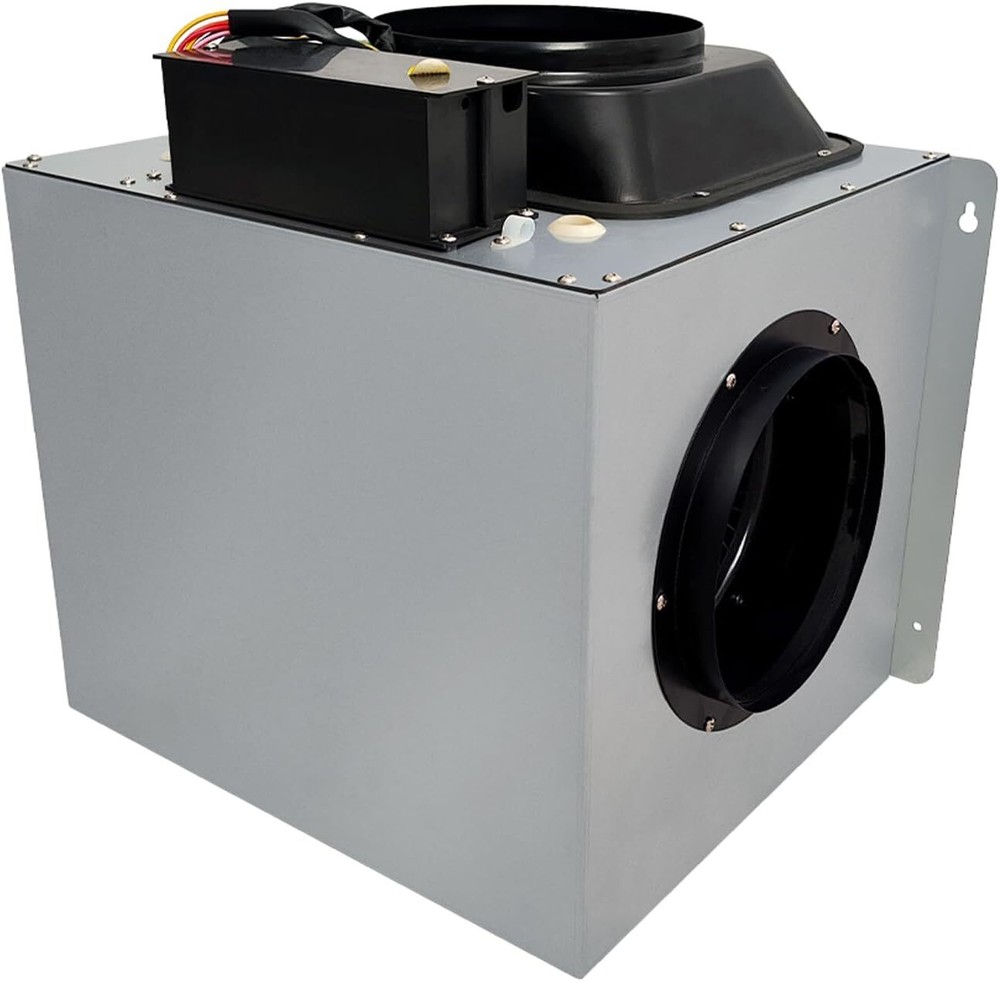 Super Quiet Range Hood Inline Blower Unit, 4-Speed Exhaust Fan 1260CFM, 8