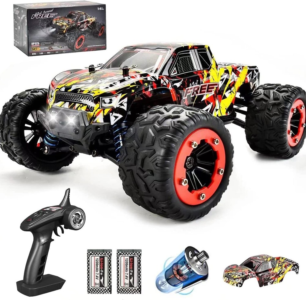 1:18 Scale 40+km/h High Speed Remote Control Car, 4x4 Waterproof Off Road RC ...