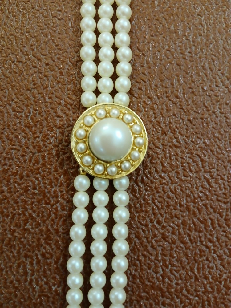 Vintage Style Faux Pearl Choker Necklace Retro Elegant