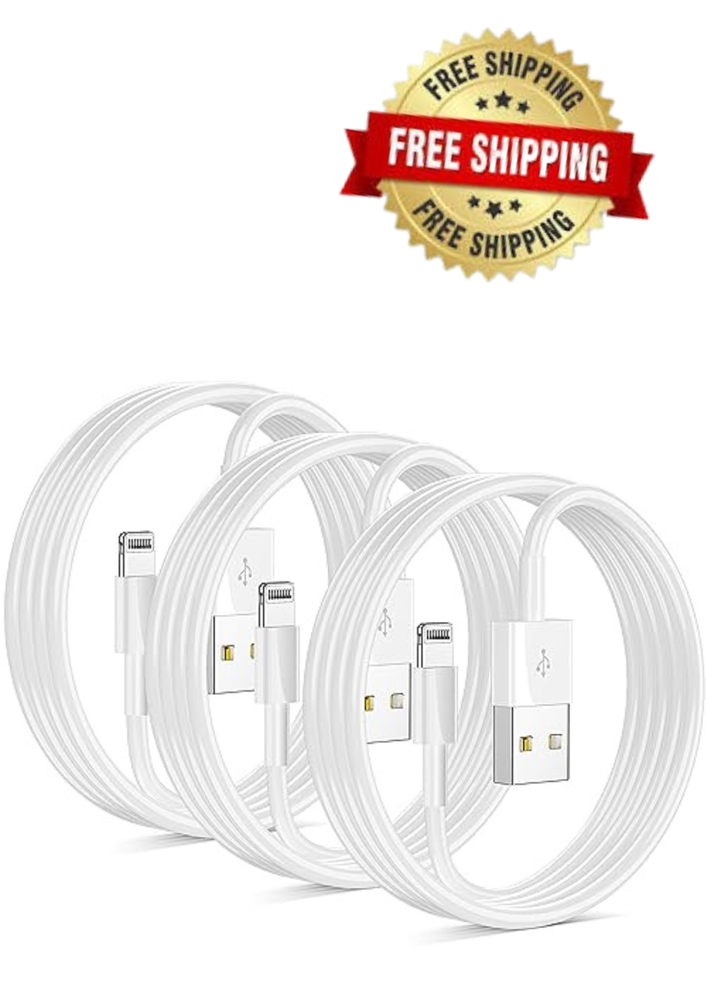 iPhone Charger Lightning Cable 6ft 3Pack MFi Certified Charging Cord for Appl...
