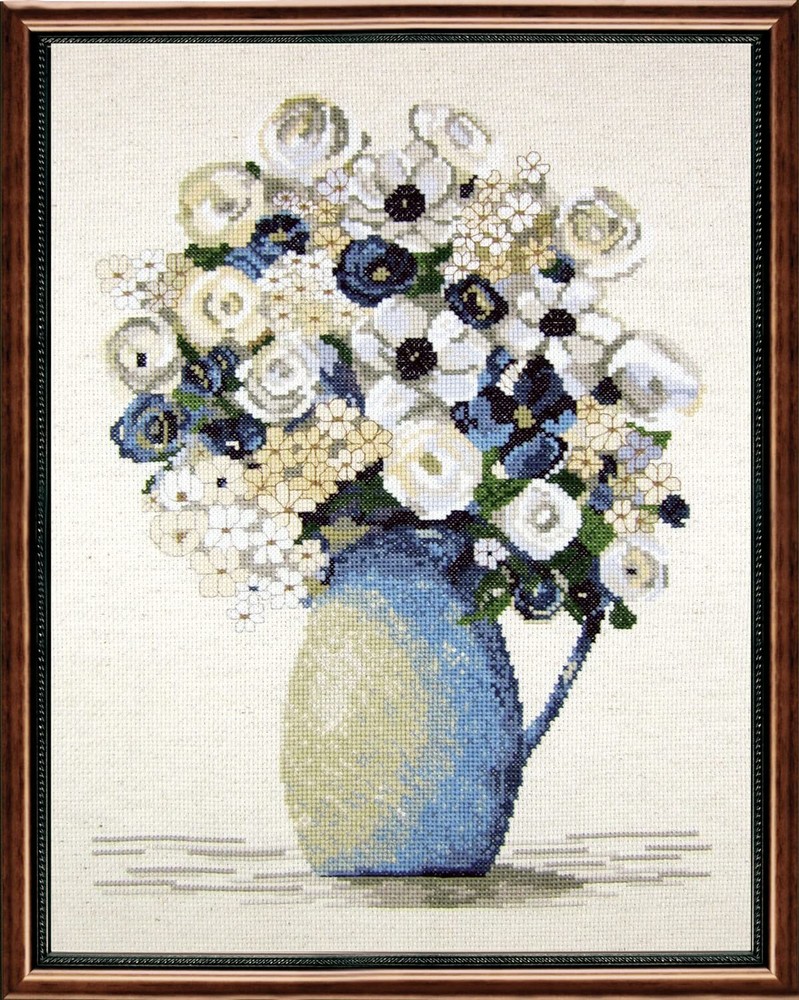 Cross Stitch Kit, Anemones (14 Count)