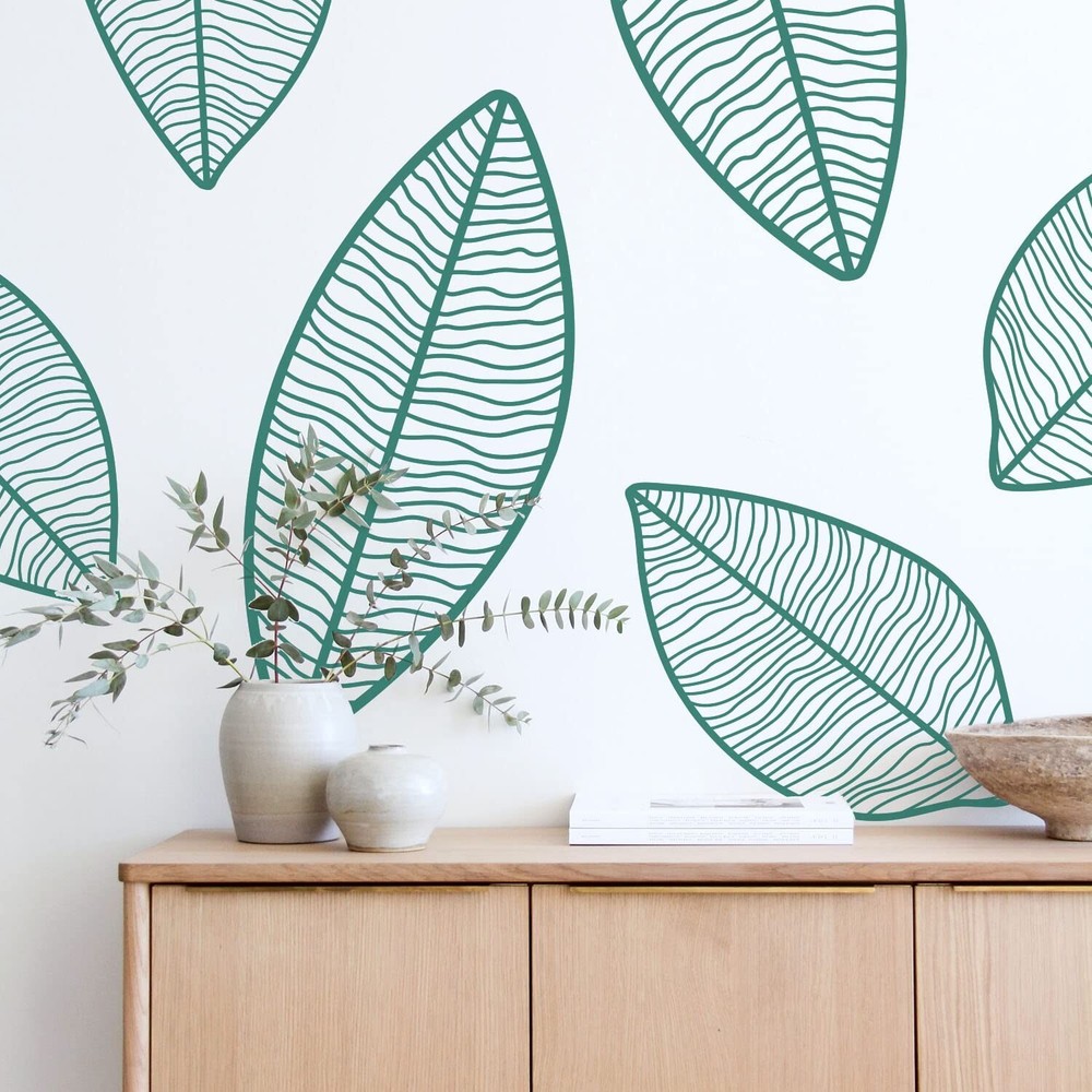 Peel and Stick Watercolor Wall Decals, Self Adhesive Floral Stickers for Bedr...