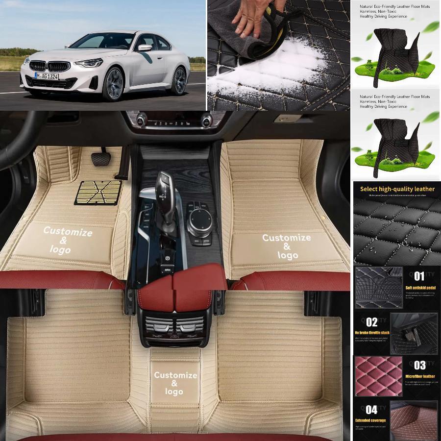 For BMW 2-series coupe Car Floor Mats Luxury Waterproof Carpets Liners Interior