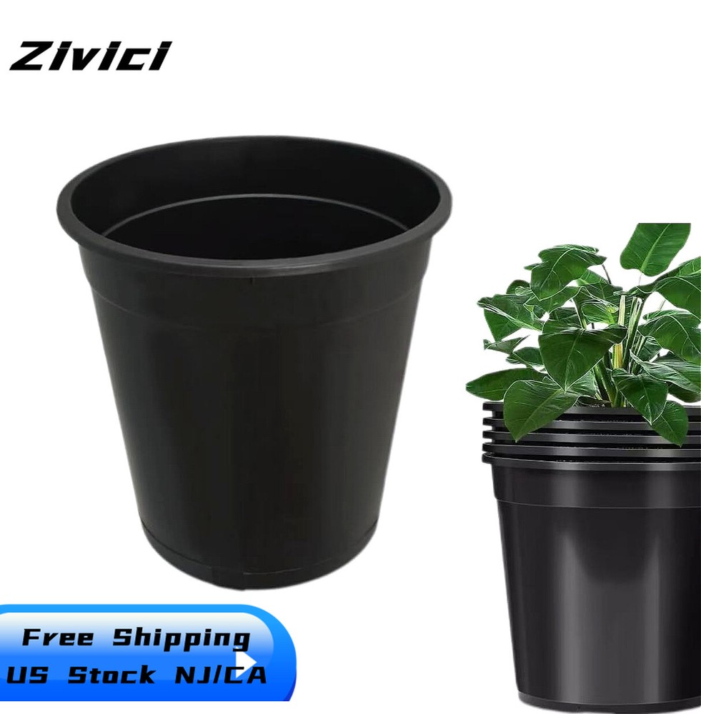 5 Gallon 10Pcs Nursery Plant Pots Grow Pots Nursery Flower Garden Planter Pots