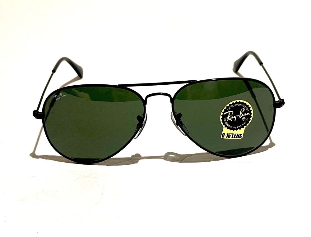 Ray-Ban Aviator RB3025 L2823 Classic Green G-15 Lens with Black Frame 58mm