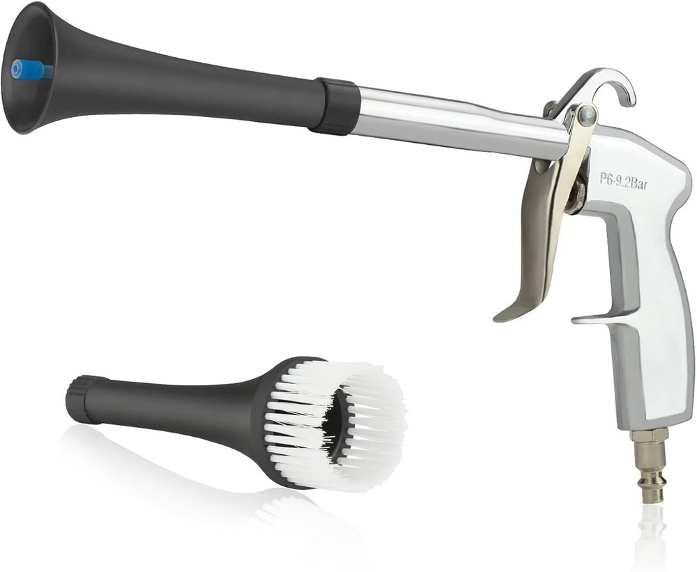 Car Cleaning Gun, High Pressure Air Blow Gun with 2 Set Nozzle, Interior Car