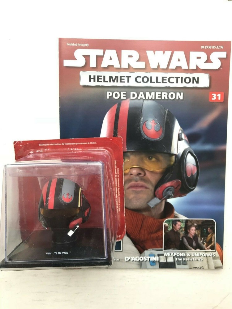 STAR WARS DEAGOSTINI REPLICA HELMET COLLECTION ISSUE 31 POE DAMERON + MAGAZINE