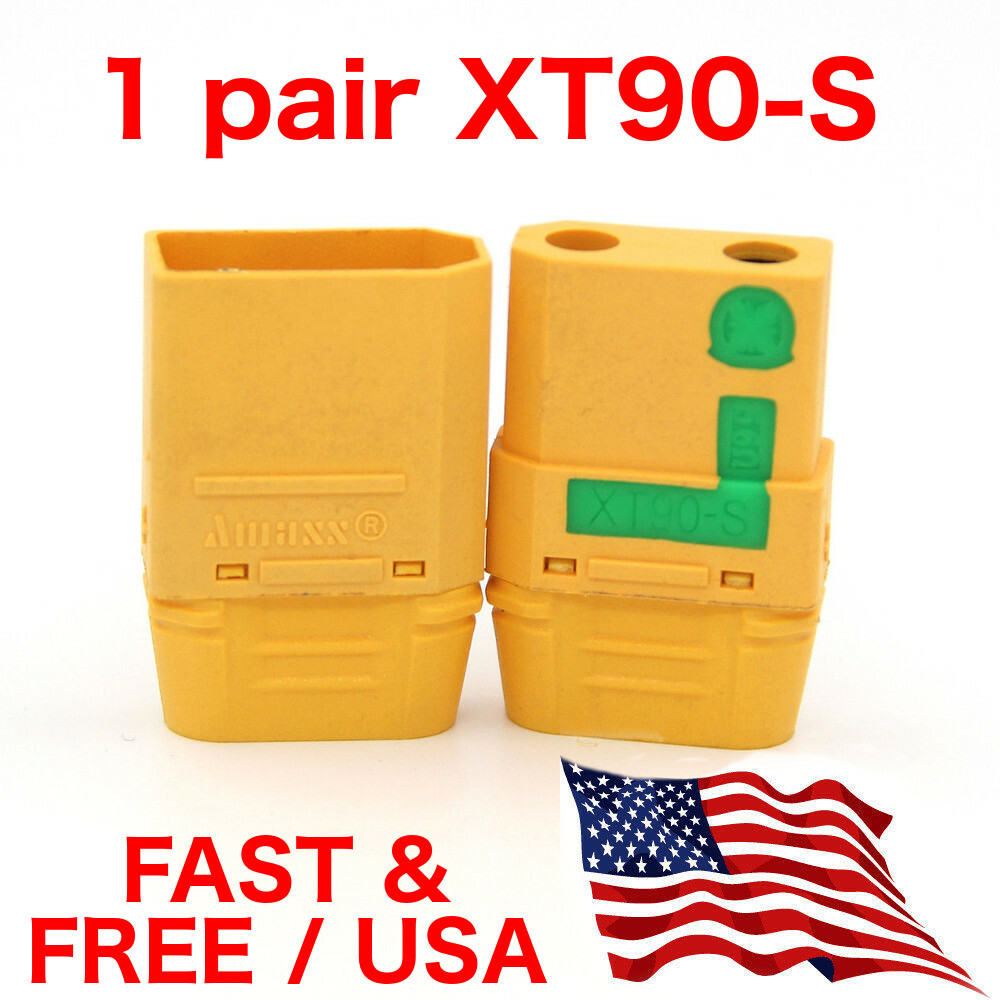 AMASS XT90-S 90A Anti Spark 4.5mm Connector Plug Upgrade XT90 XT90S US Buy Now-image