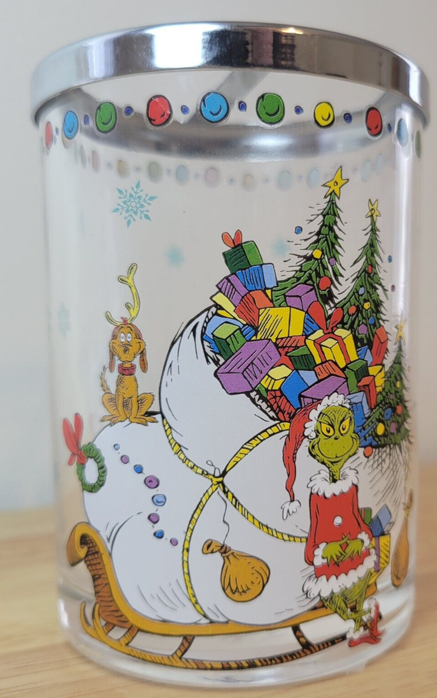 Dr Suess Grinch Who Stole Christmas Toothbrush Holder Glass Bathroom Decor
