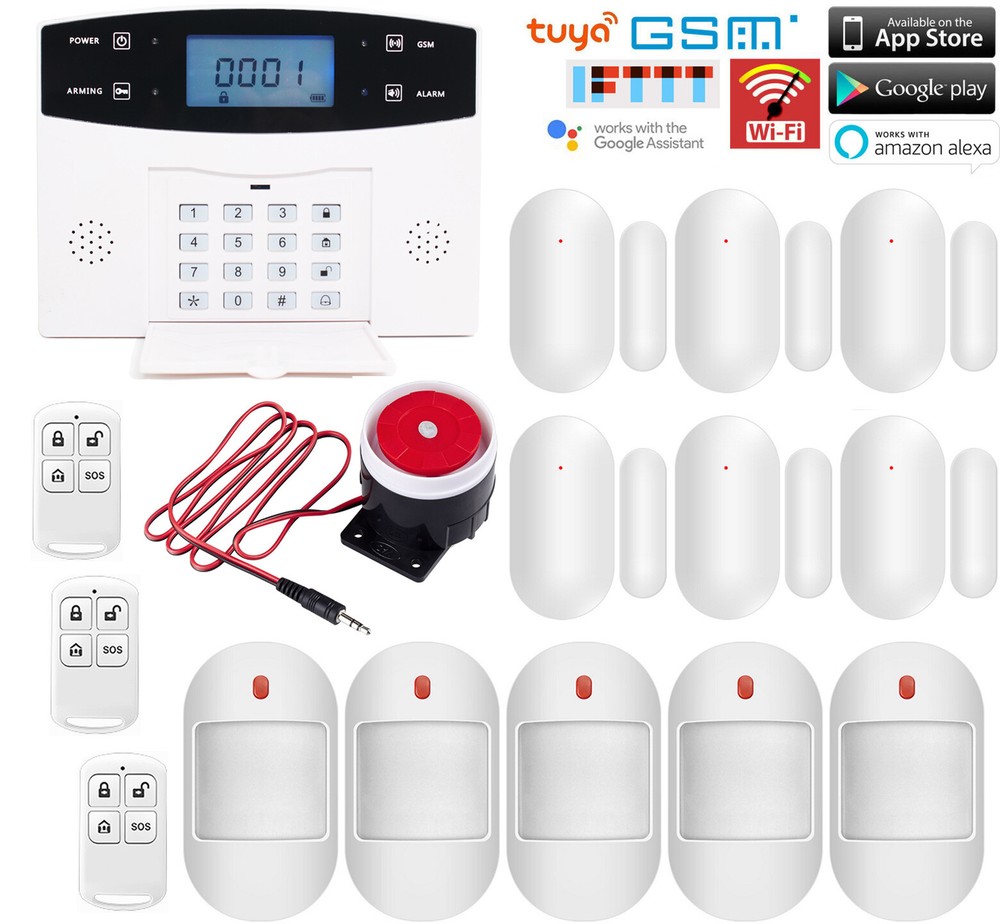 B23 Tuya WiFi GSM Home Security Alarm System with Auto Dialer