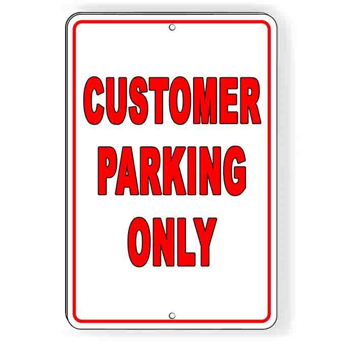 Customer Parking Only Metal Sign 5 SIZES towed do not park fine CP011-image