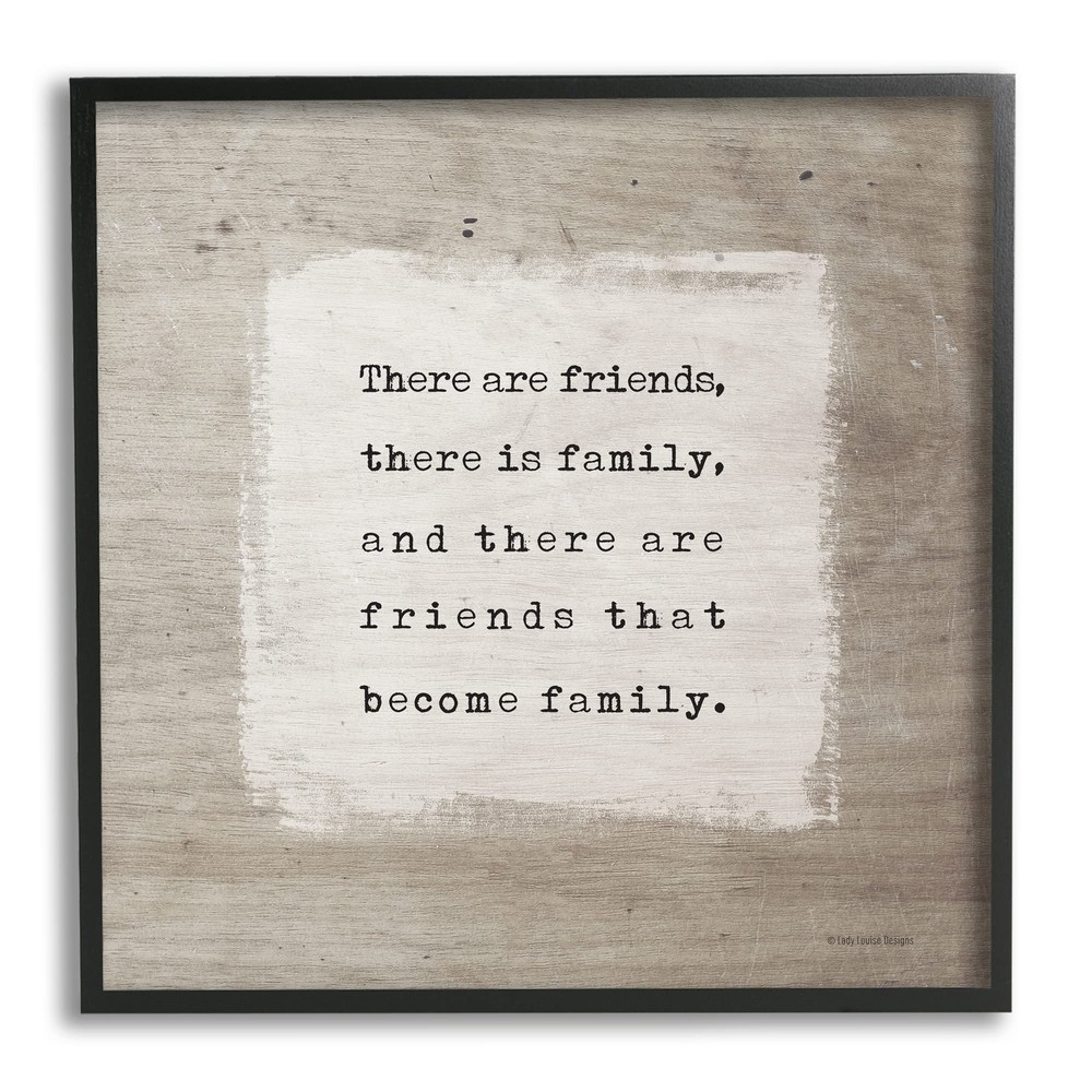 Stupell Industries Found Family Meaningful Friendship Framed Wall Art, Design...