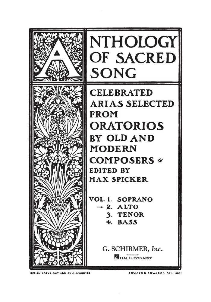 Anthology of Sacred Song Vol 2 for Mezzo-Soprano Alto Vocal & Piano Sheet Music