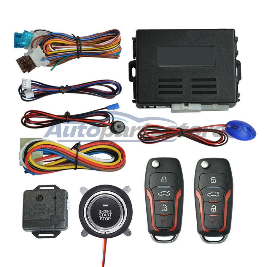 12V Universal Car Keyless Entry Push Start System with Alarm  