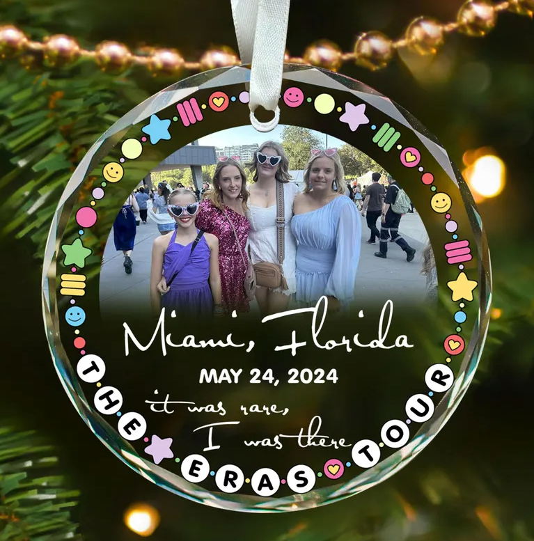 2024 Custom City Tour Photo Christmas Ornament for Memories-image