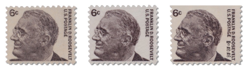 Roosevelt Prominent Americans 1284-1284b Variety Set of 3 MNH Stamps - Buy Now-image
