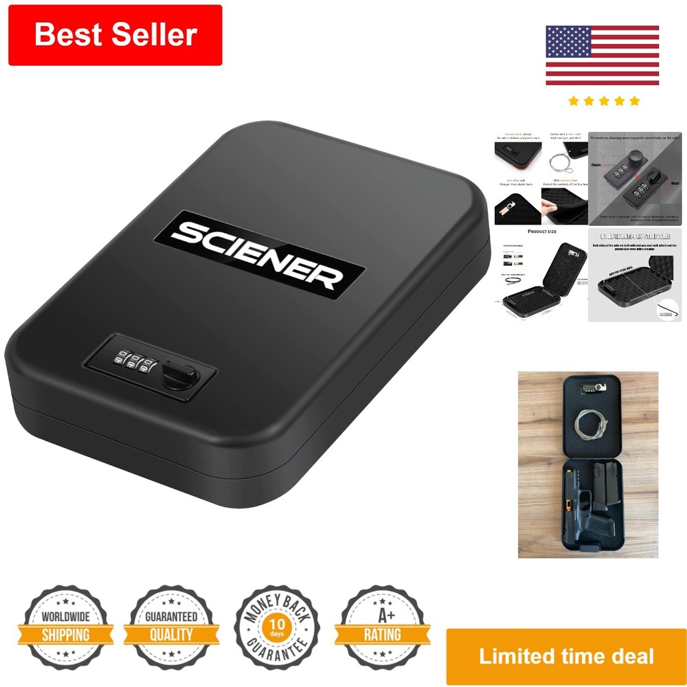 Biometric Gun Safe with Fingerprint and PIN Code Access - Compact and Secure  -image