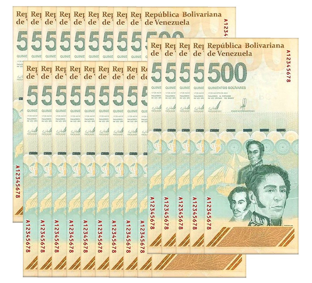 Lot of 25 Venezuela 500 DIGITALES Banknote 2024 UNC Bolivars Uncirculated