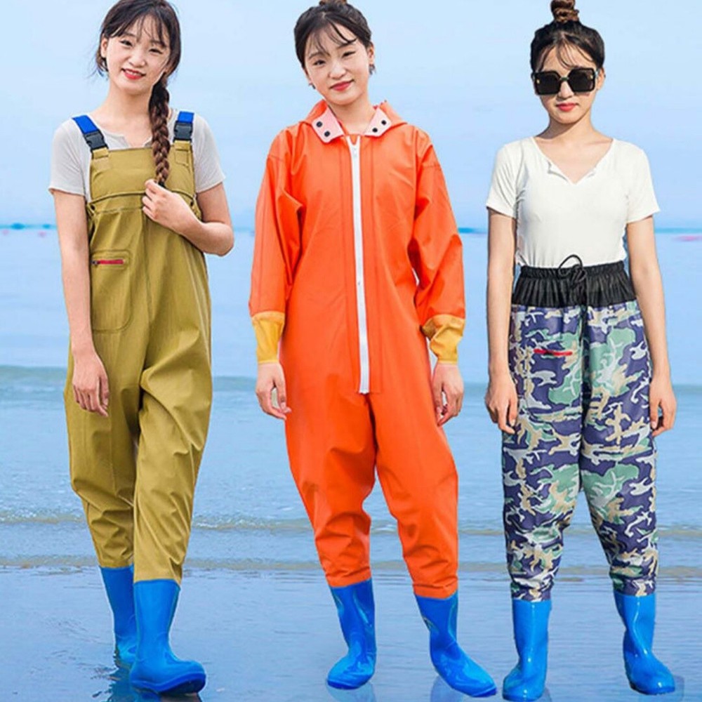 Women's Thick Waterproof One-piece Half Body Rain Pants