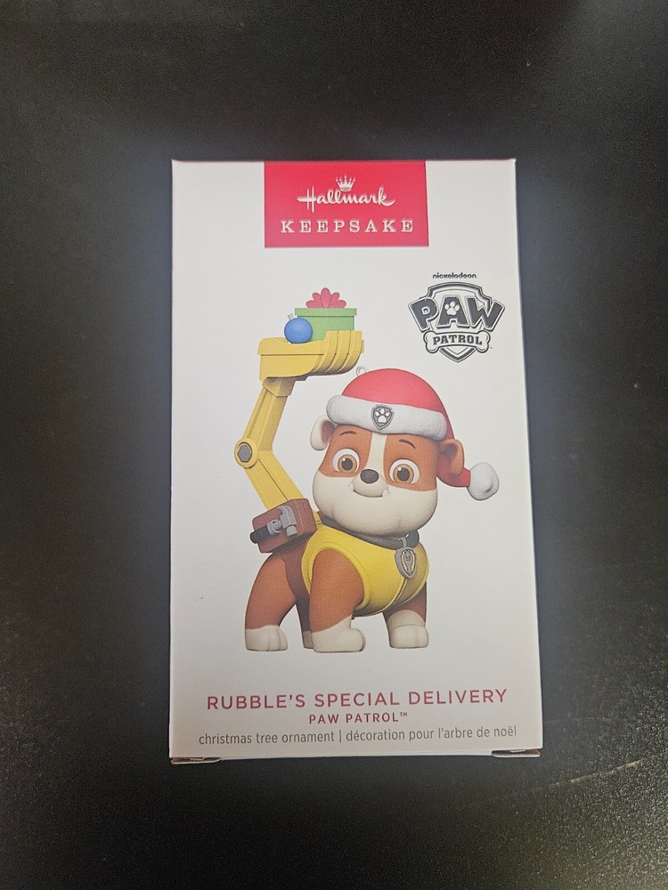 2023 Hallmark Ornament - Rubble's Special Delivery - Paw Patrol - New - Dog