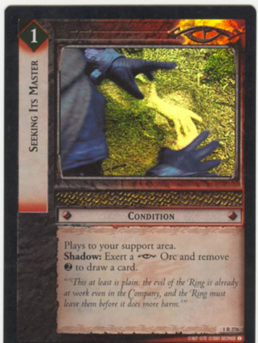 Lord Of The Rings CCG FotR Foil Card 1.R276 Seeking Its Master