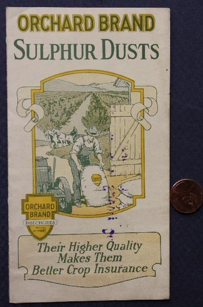 1930s Cincinnati Ohio Orchard Brand Sulphur Dusts Insecticides farm brochure----
