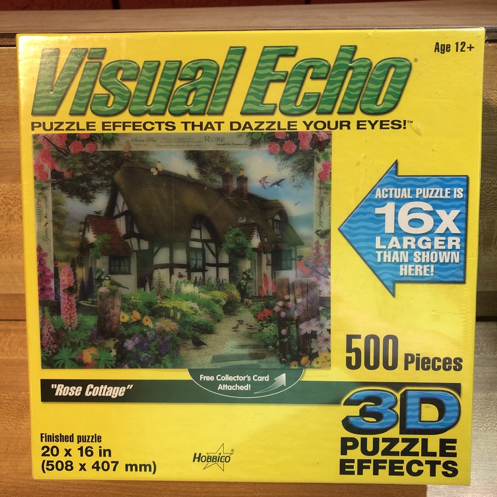 Visual Echo 3D Effects Jigsaw Puzzle Rose Cottage 500 pieces 20