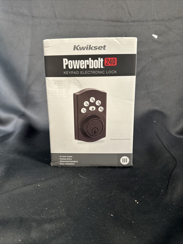 Kwikset Powerbolt 240 Keypad Electronic Smart Lock in Venetian Bronze 9240 TRL