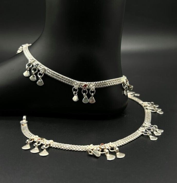 Elegant Pure Silver Anklet Payal for Brides and Women-image