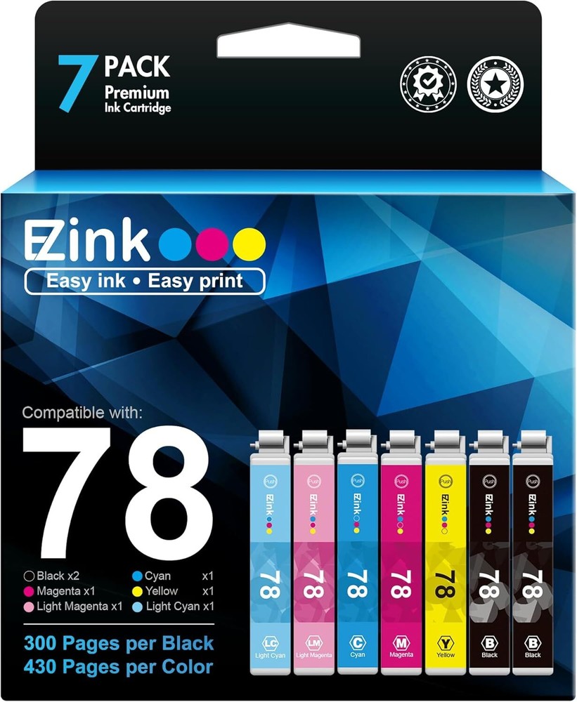 E-Z Ink Remanufactured Cartridge Replacement for Epson 78 T078 EP78-7P