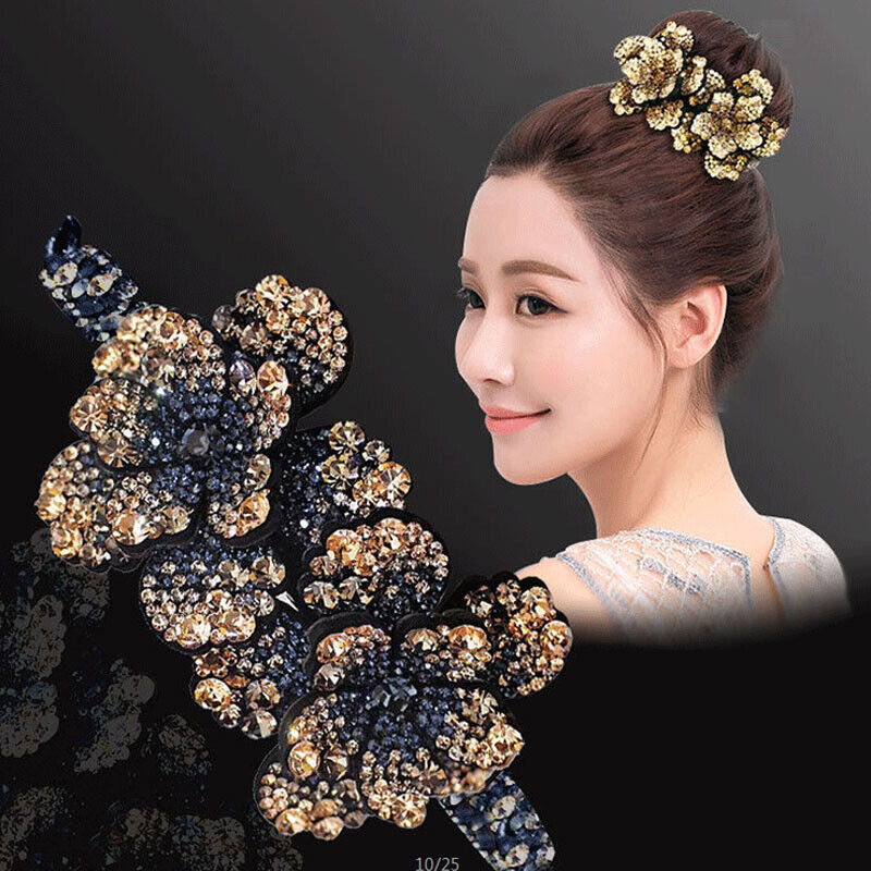 ❀ Fashion Women Rhinestone Flower Duckbill Hair Claws Hair Clip Accessories