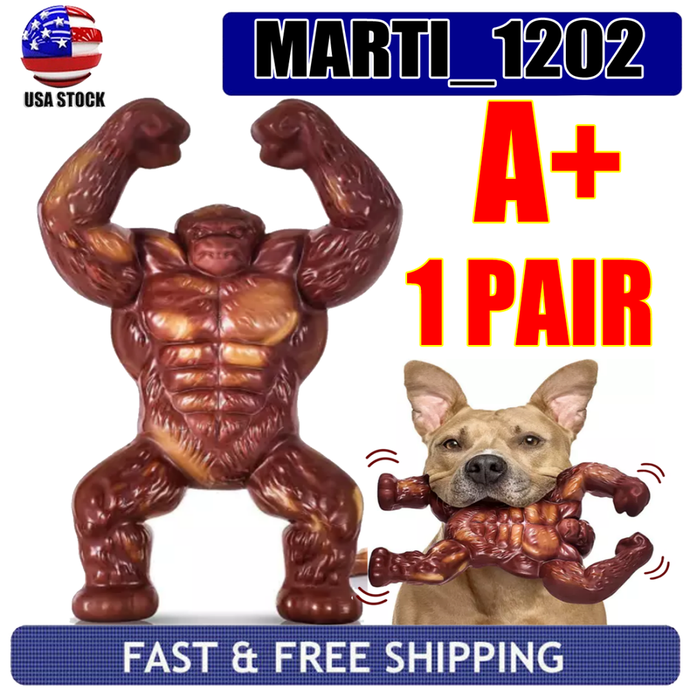 Indestructible Dog Toys for Aggressive Chewers Extreme Tough Dog Toys (Beef) A+